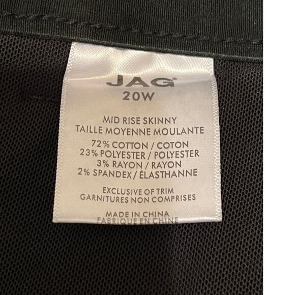 Jag Mid Rise Skinny Black Jeans Size 20W - Picture 7 of 7